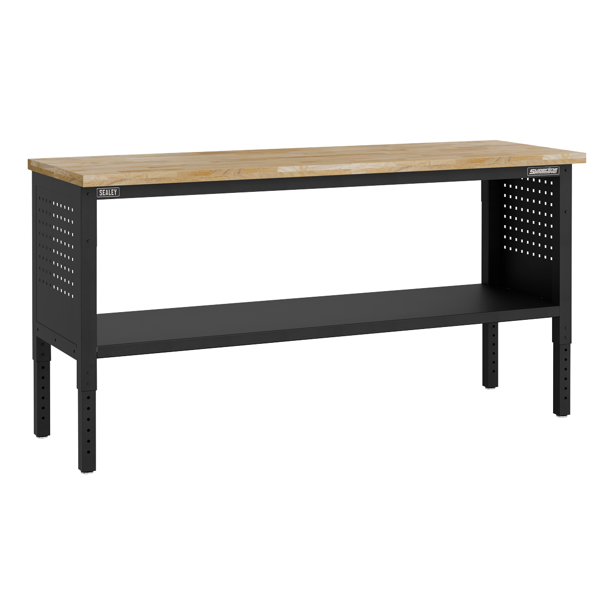 Superline Pro APMWB72COMBO1W Superline PRO® Modular Workbench with 4 Drawers & Cupboard Wooden Worktop 1830mm