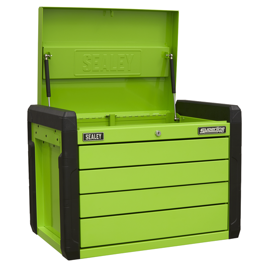 Superline Pro APPD4G Superline PRO® Push-to-Open Topchest 4 Drawer - Green