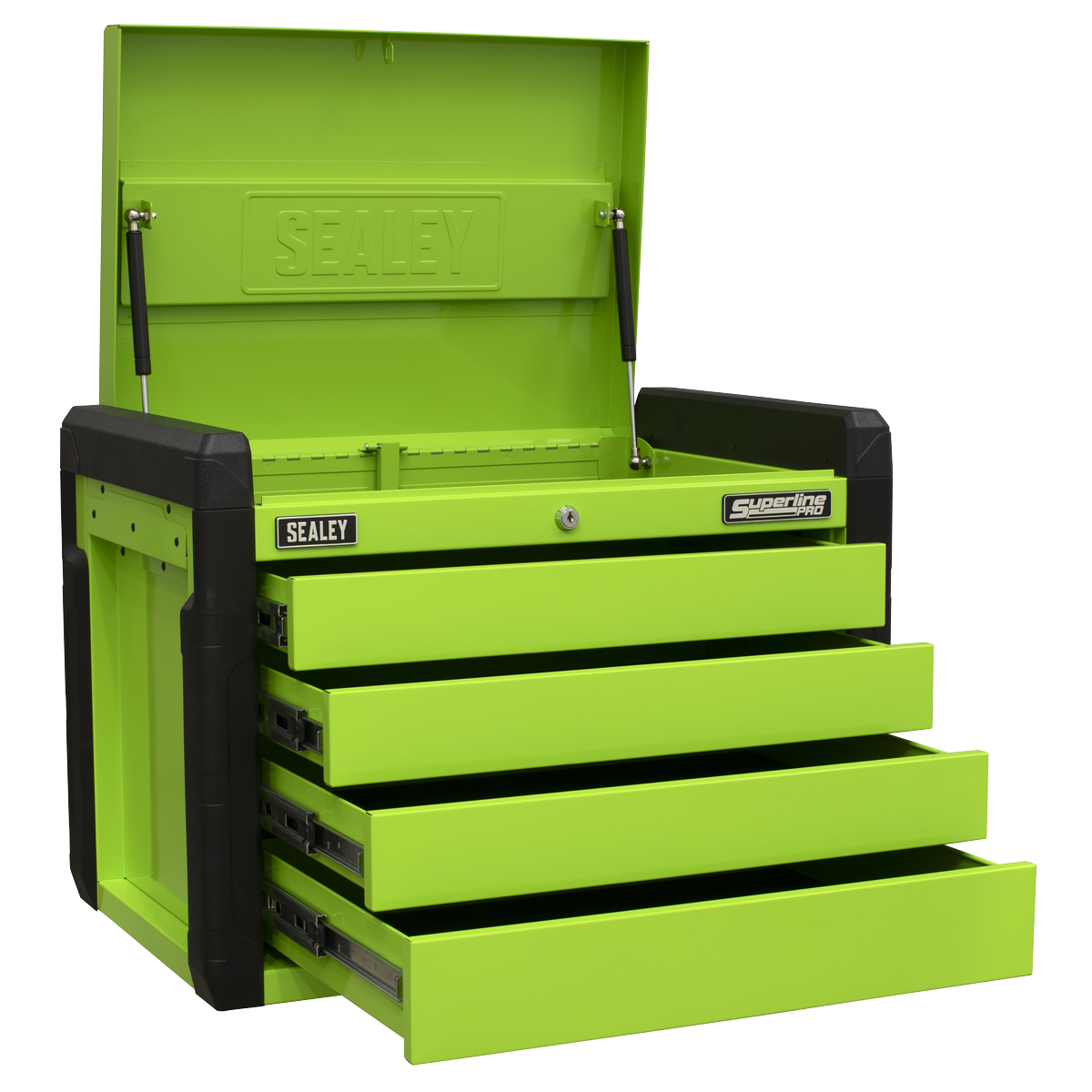 Superline Pro APPD4G Superline PRO® Push-to-Open Topchest 4 Drawer - Green