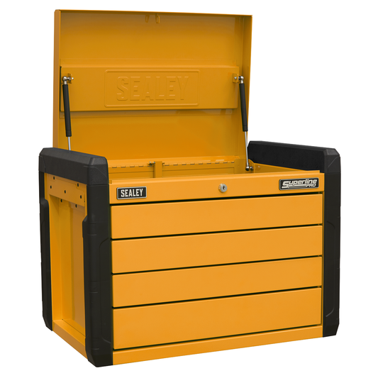Superline Pro APPD4O Superline PRO® Push-to-Open Topchest 4-Drawer - Orange