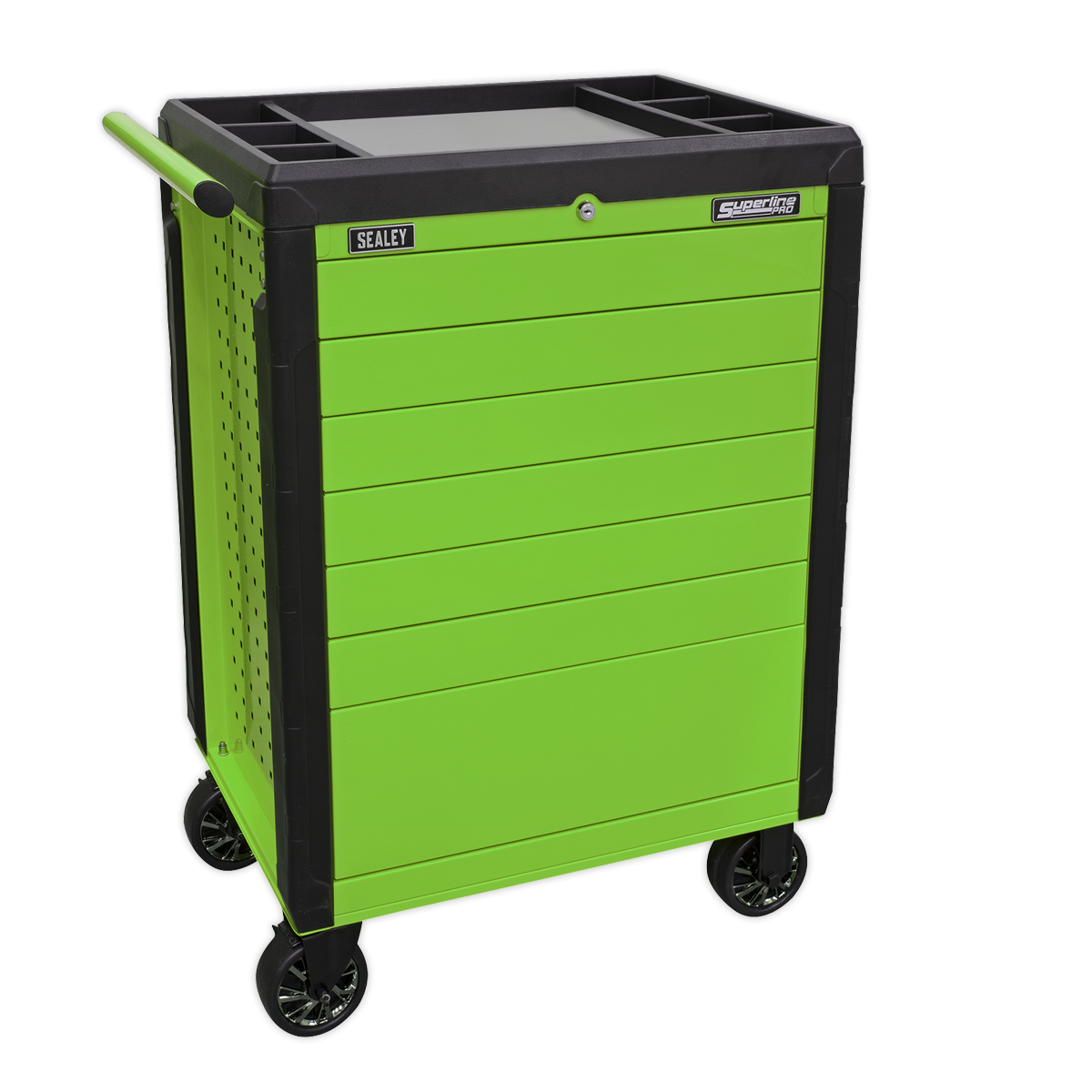Superline Pro APPD7G Superline PRO® Push-To-Open Rollcab 7 Drawer - Green