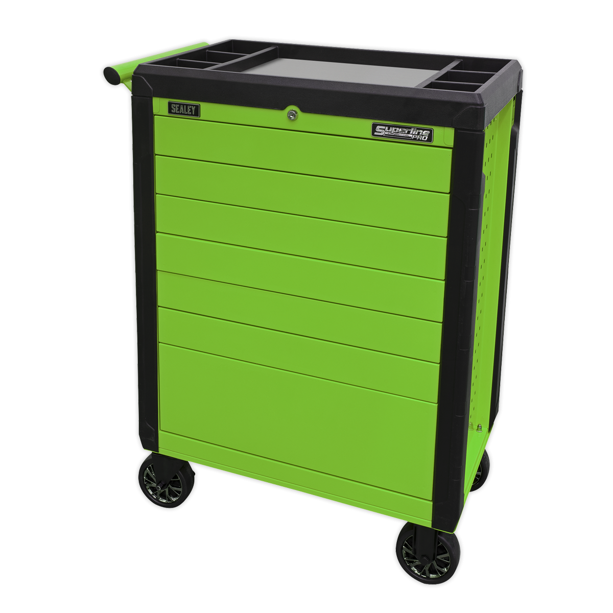 Superline Pro APPD7G Superline PRO® Push-To-Open Rollcab 7 Drawer - Green