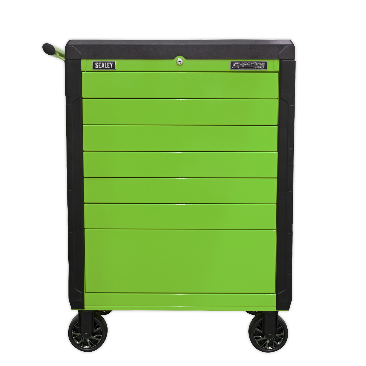 Superline Pro APPD7G Superline PRO® Push-To-Open Rollcab 7 Drawer - Green