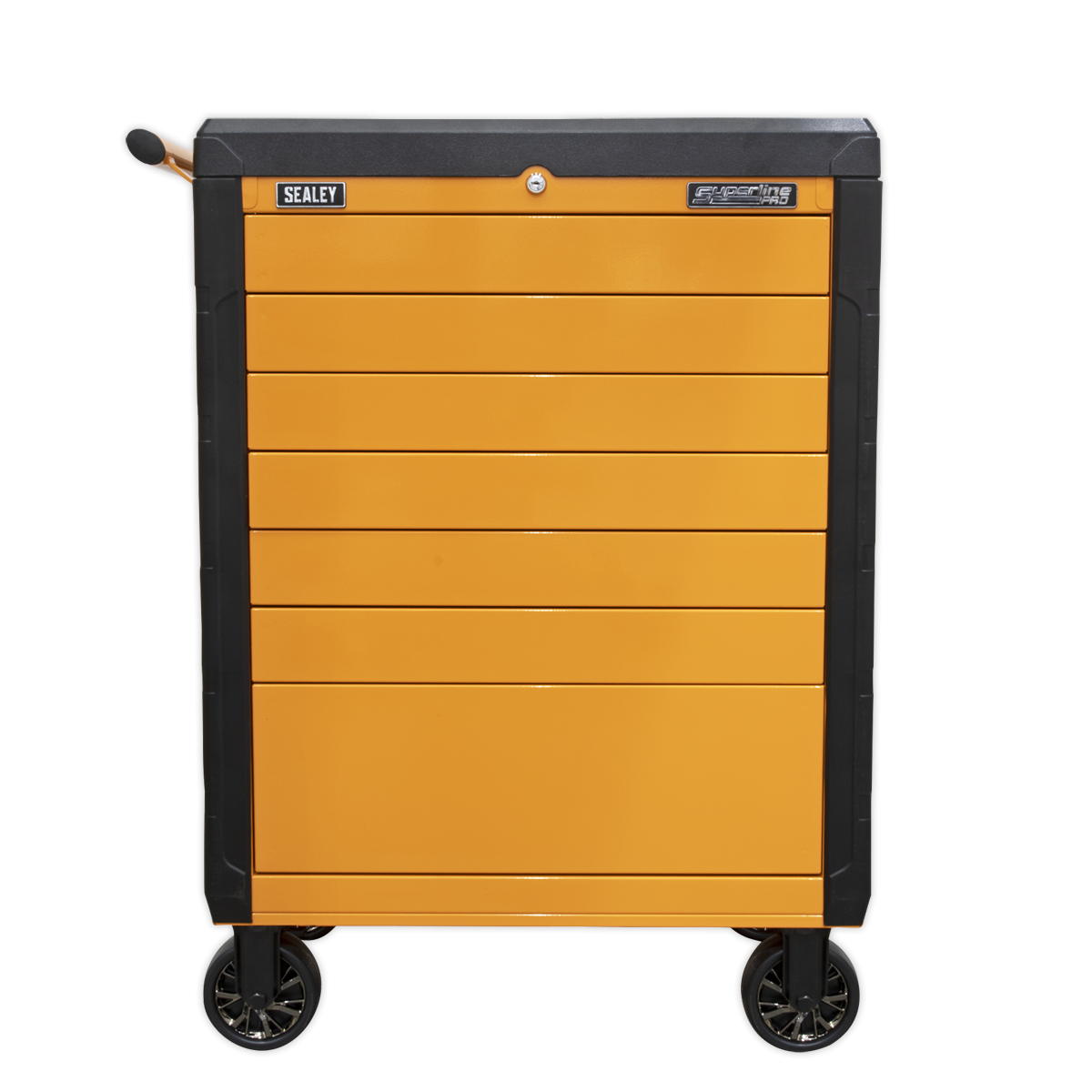 Superline Pro APPD7O Superline PRO® Push-To-Open Rollcab 7 Drawer - Orange