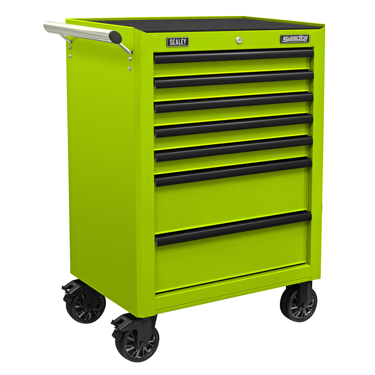 Superline Pro APSTACKTHV Superline PRO® Topchest, Mid-Box Tool Chest & Rollcab Combination 14 Drawer - Green
