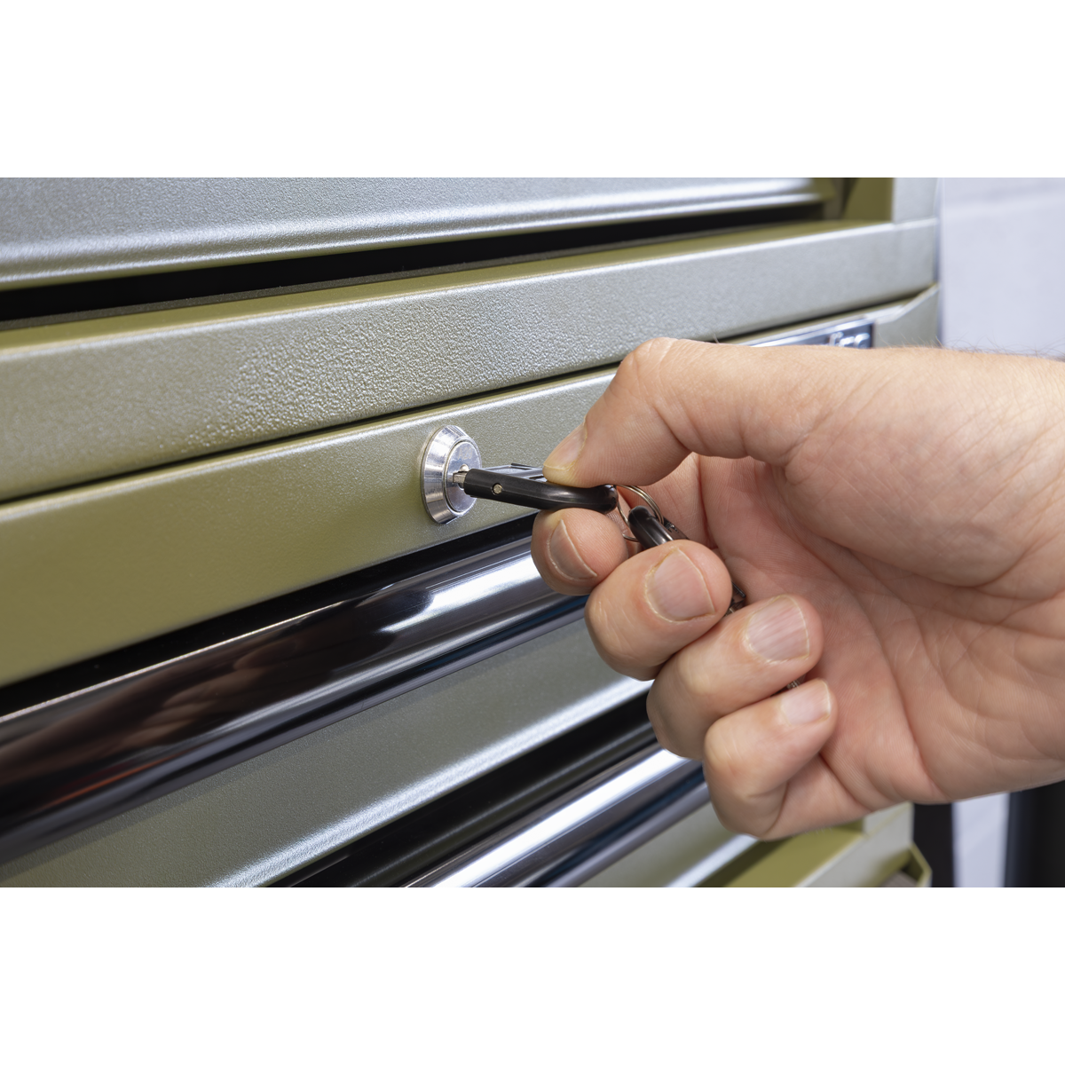 Superline Pro APSTACKTK Superline PRO® Topchest, Mid-Box Tool Chest & Rollcab Combination 14 Drawer - Khaki