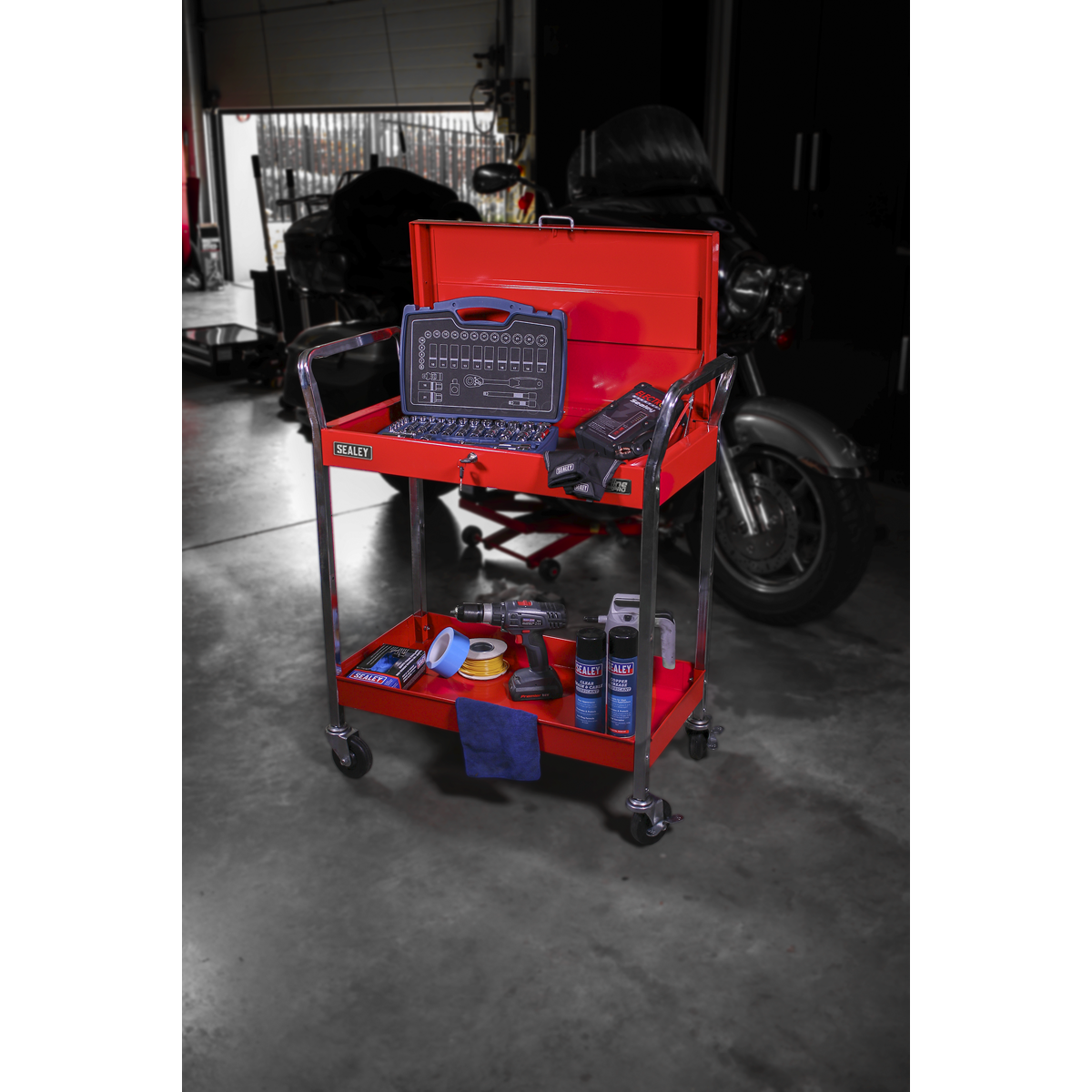 Superline Pro CX104 Superline PRO® Heavy-Duty Trolley with Lockable Top 2-Level