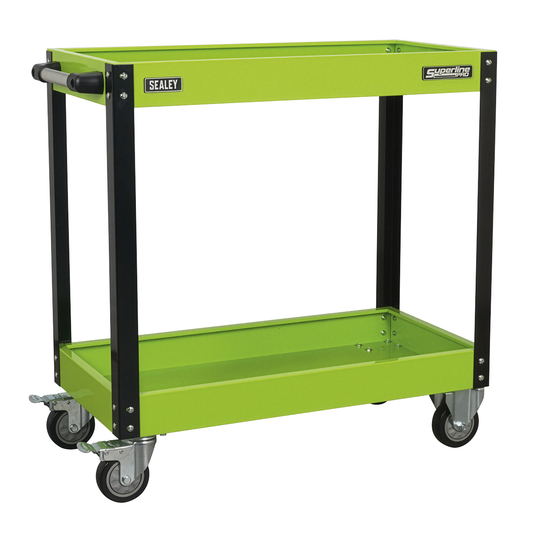 Superline Pro CX109HV Superline PRO® Heavy-Duty Workshop Trolley 2-Level - Hi-Vis Green