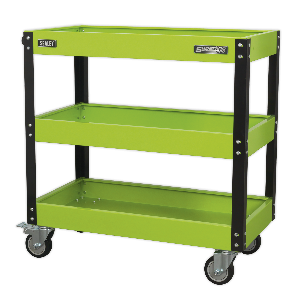 Superline Pro CX110HV Superline PRO® Heavy-Duty Workshop Trolley 3-Level - Hi-Vis Green
