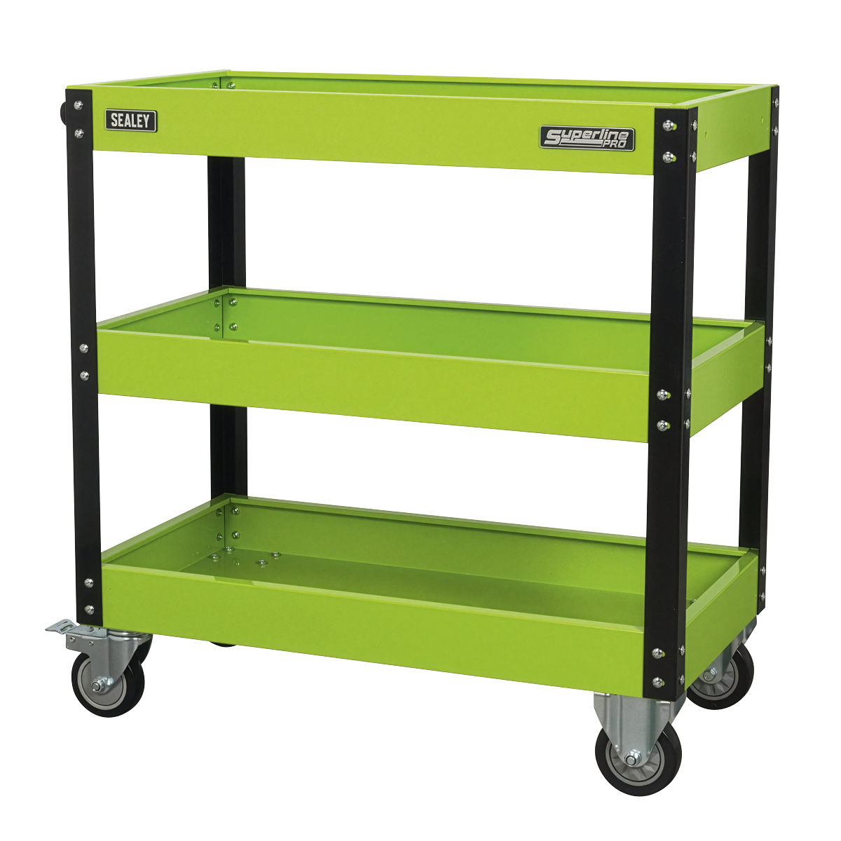 Superline Pro CX110HV Superline PRO® Heavy-Duty Workshop Trolley 3-Level - Hi-Vis Green