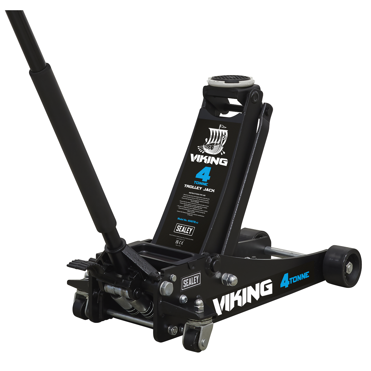 Viking 4040TB Viking Low Profile Professional Trolley Jack with Rocket Lift 4 Tonne