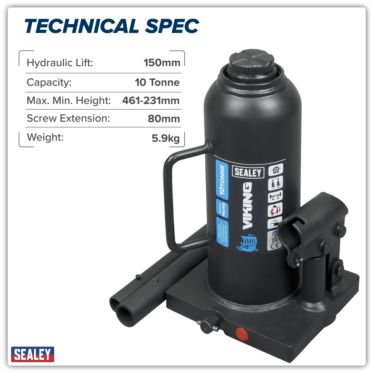 Viking PBJ10S Viking Bottle Jack 10 Tonne