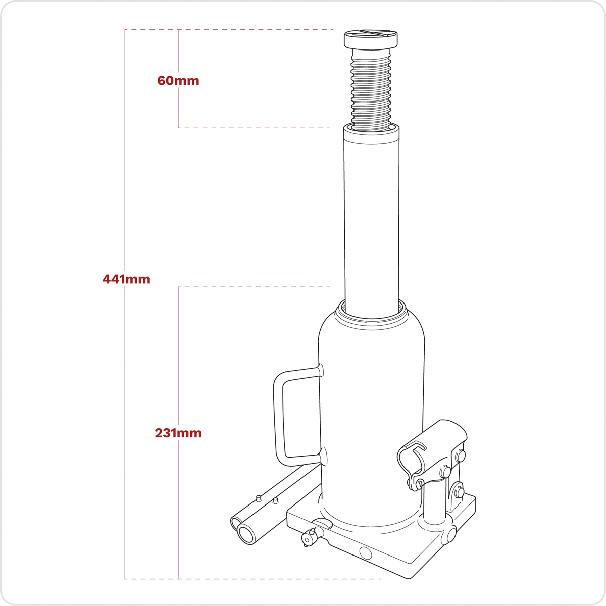 Viking PBJ12S Viking Bottle Jack 12 Tonne