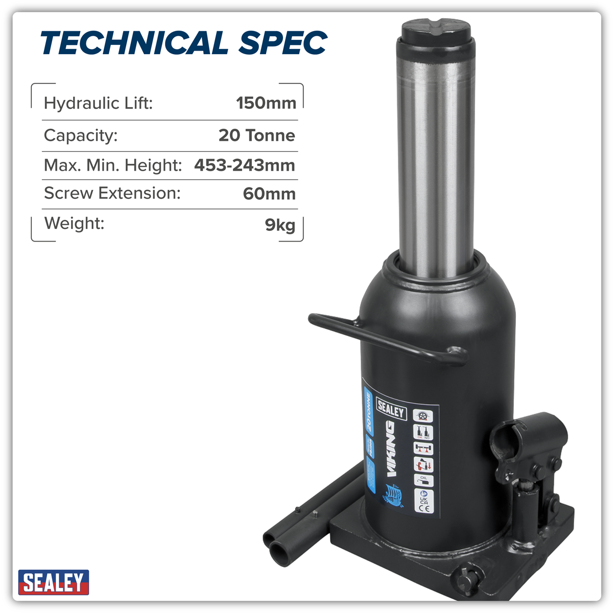 Viking PBJ20S Viking Bottle Jack 20 Tonne