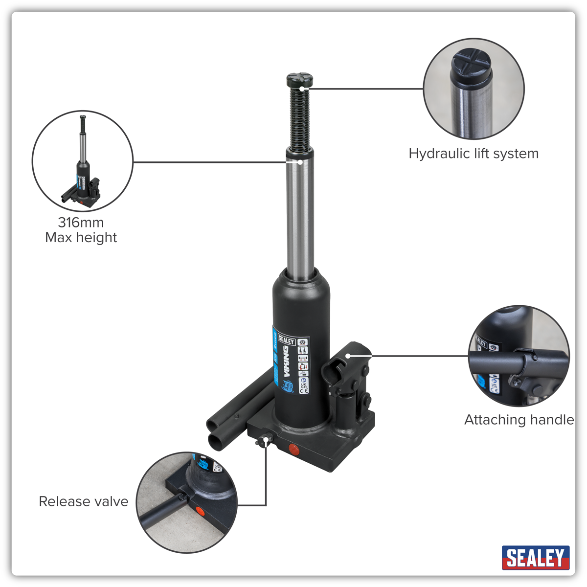 Viking PBJ2S Viking Bottle Jack 2 Tonne