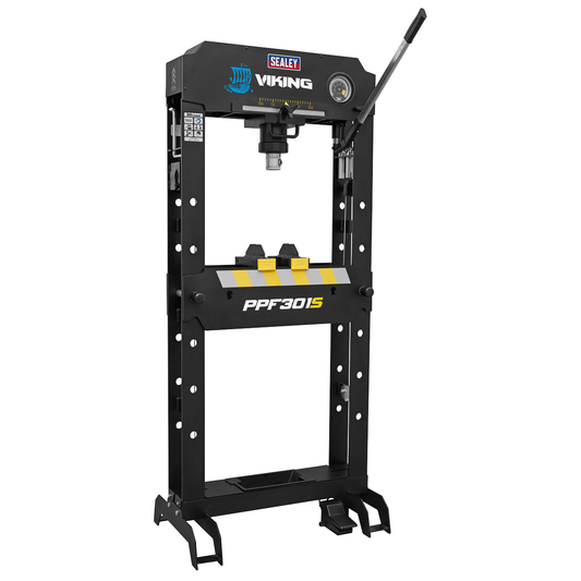 Viking PPF301S Viking Floor Type Air/Hydraulic Press with Sliding Ram and Foot Pedal 30 Tonne