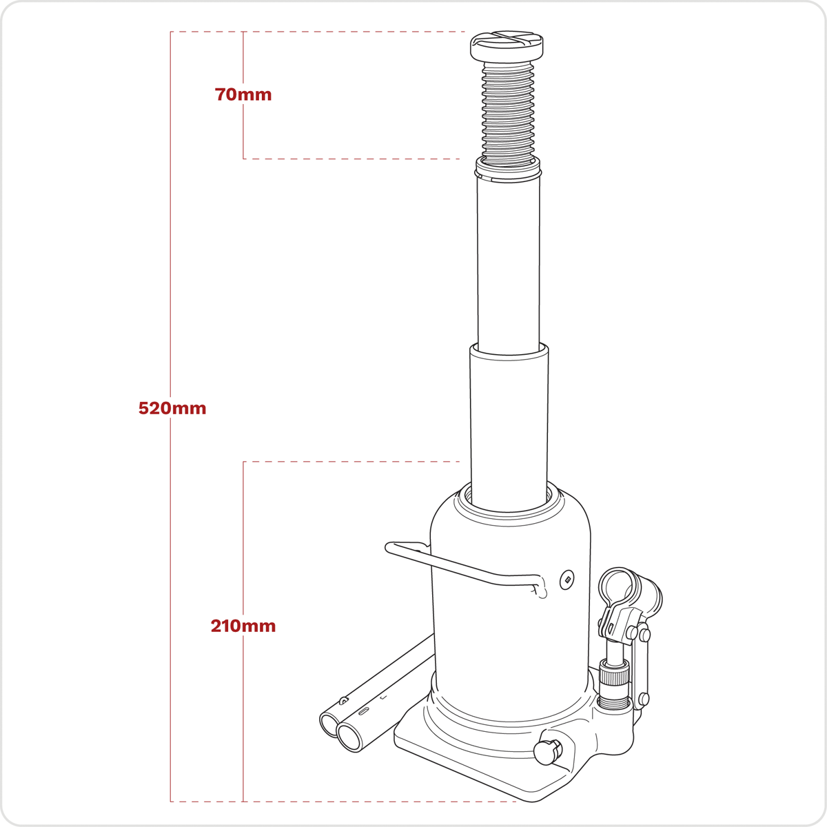 Viking PTBJ10S Viking Telescopic Bottle Jack 10 Tonne