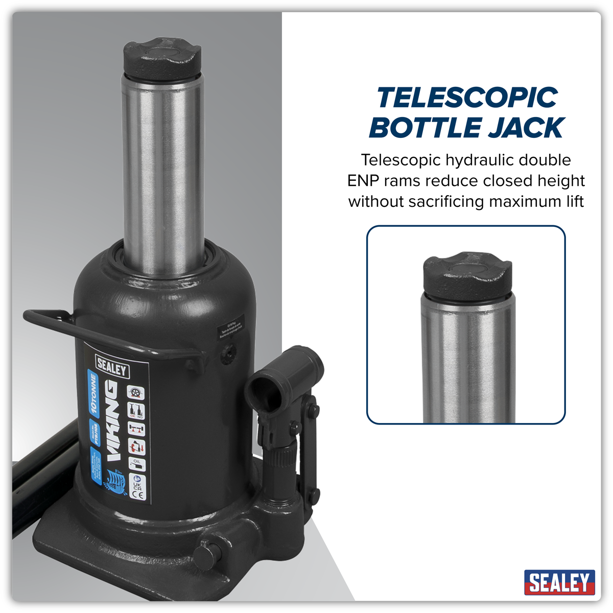 Viking PTBJ10S Viking Telescopic Bottle Jack 10 Tonne