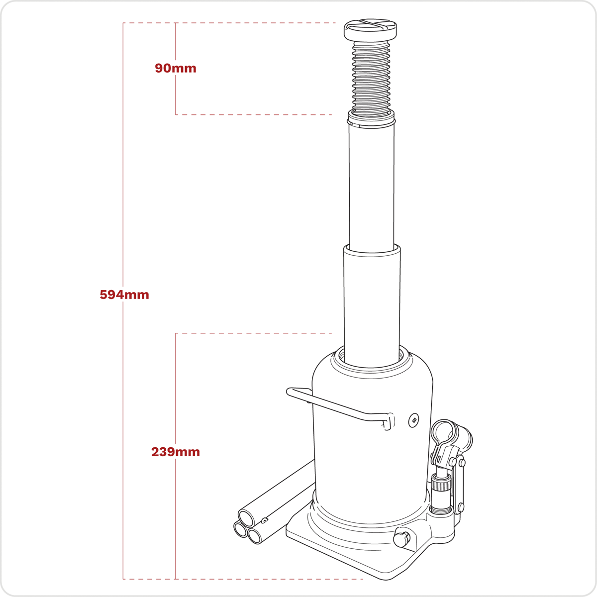 Viking PTBJ12S Viking Telescopic Bottle Jack 12 Tonne