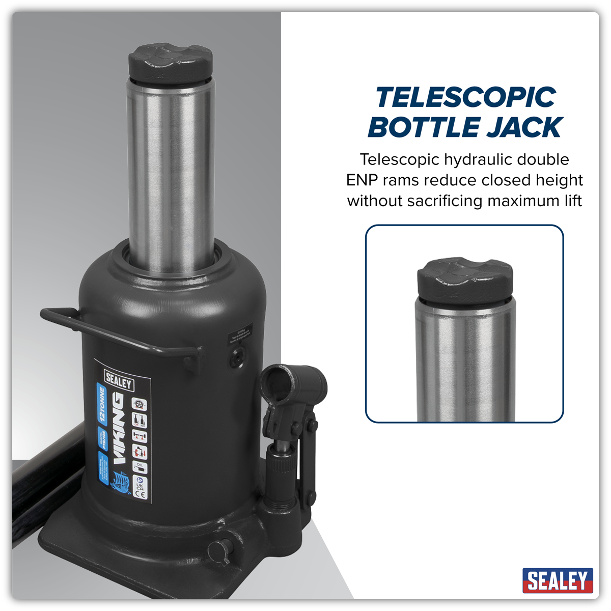 Viking PTBJ12S Viking Telescopic Bottle Jack 12 Tonne
