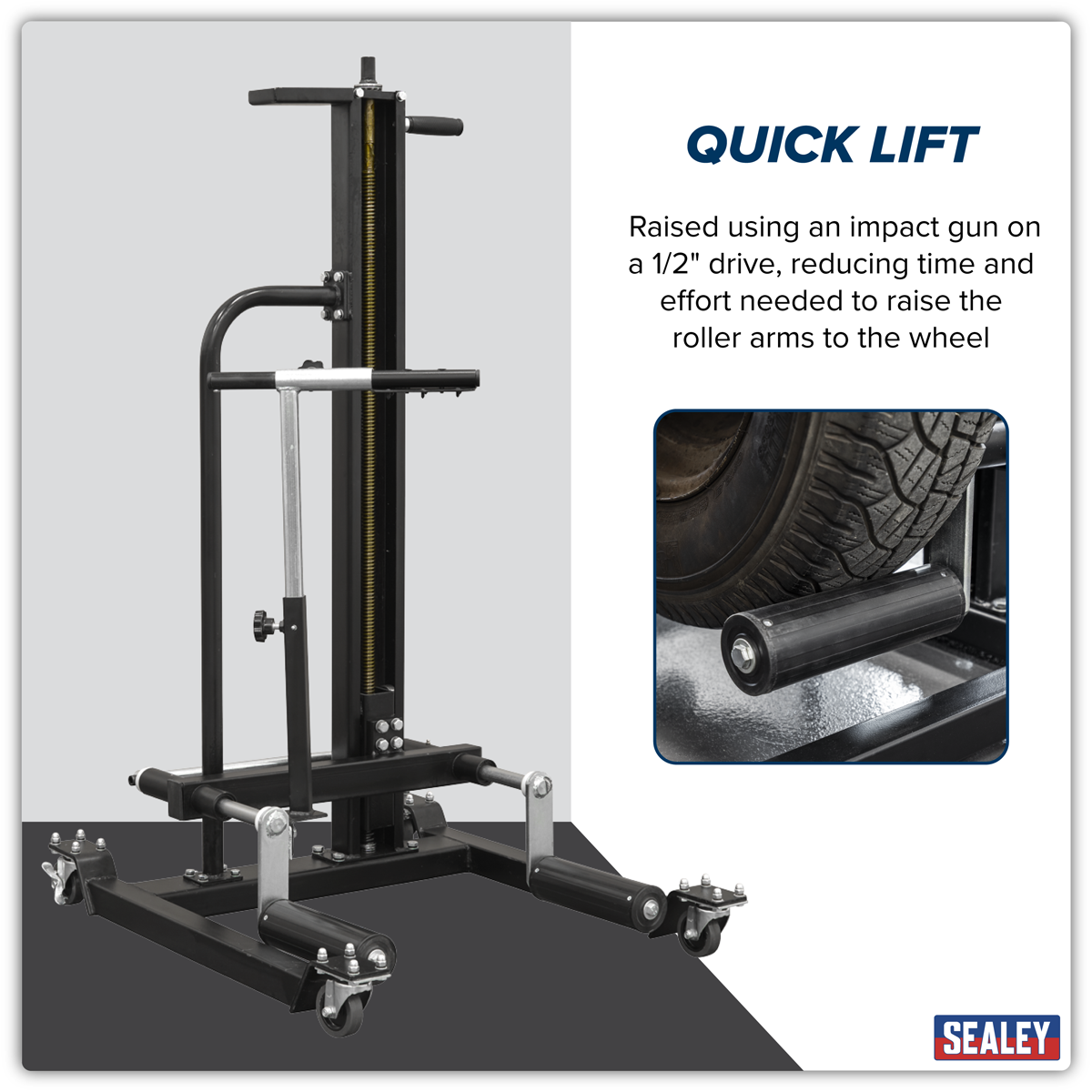 Viking WD50QLS Viking Quick Lift Wheel Removal/Lifter Trolley 50kg Capacity
