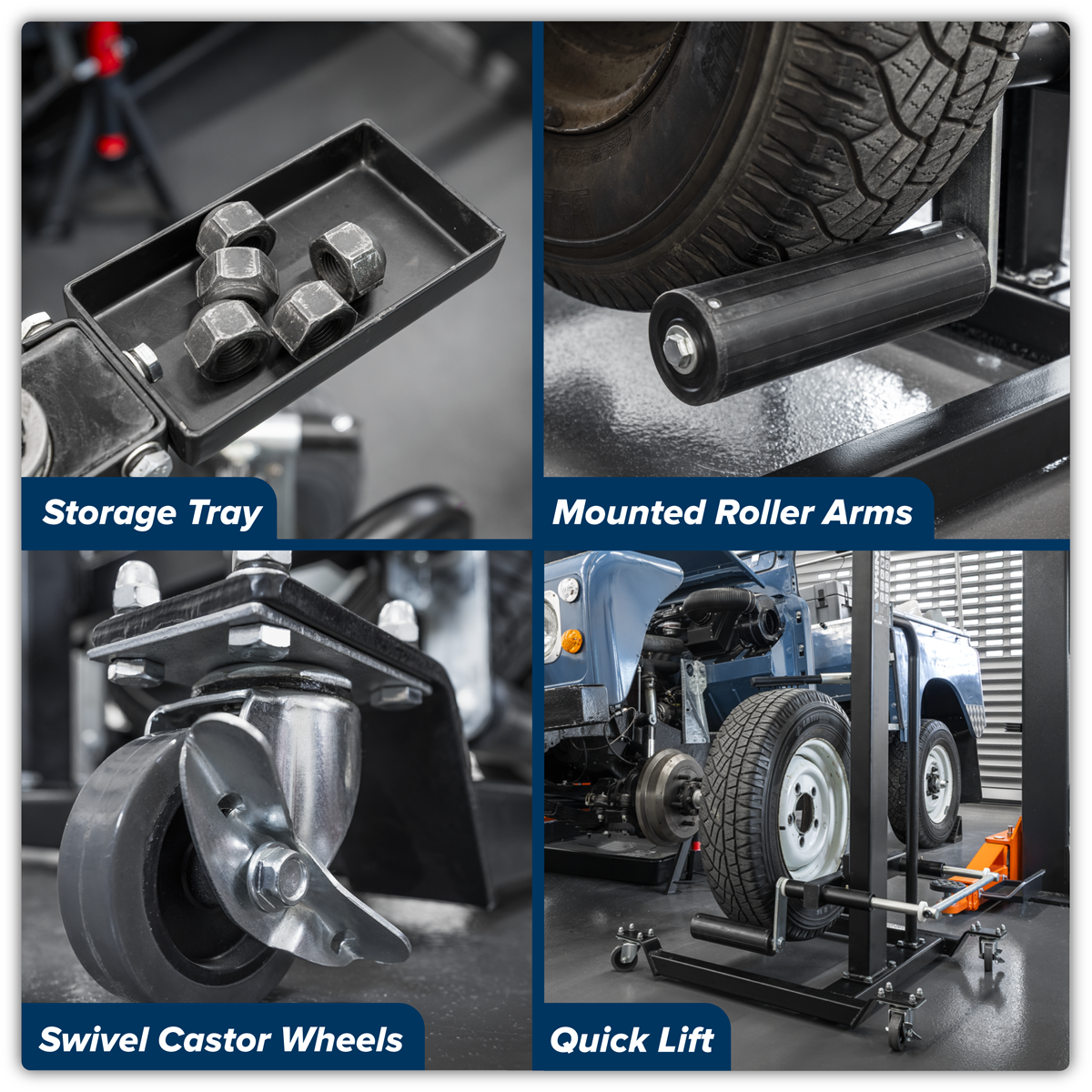 Viking WD50QLS Viking Quick Lift Wheel Removal/Lifter Trolley 50kg Capacity
