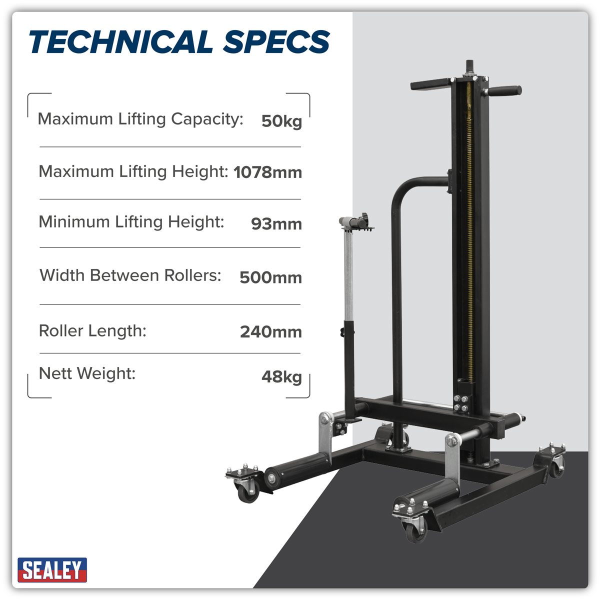 Viking WD50QLS Viking Quick Lift Wheel Removal/Lifter Trolley 50kg Capacity