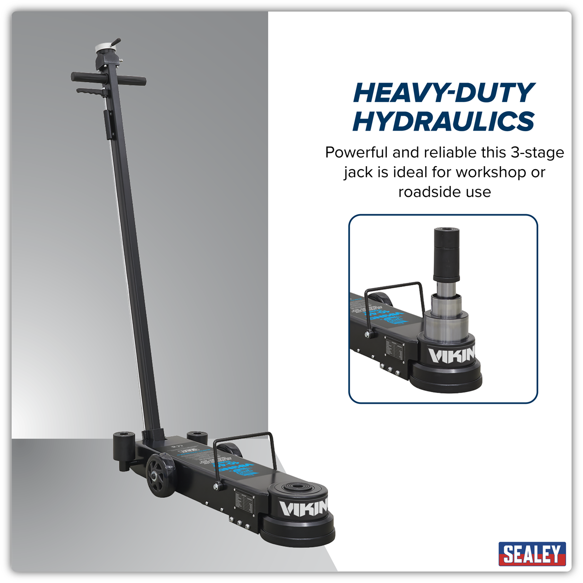 Viking YAJ10-40LELR Viking Long Reach/Low Profile Air Operated Telescopic Jack 10-40 Tonne