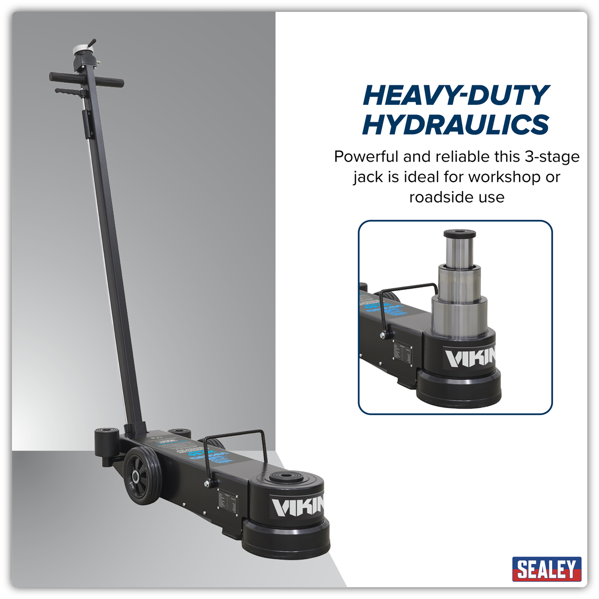 Viking YAJ20-60LR Viking Long Reach/Low Profile Air Operated Telescopic Jack 20-60 Tonne