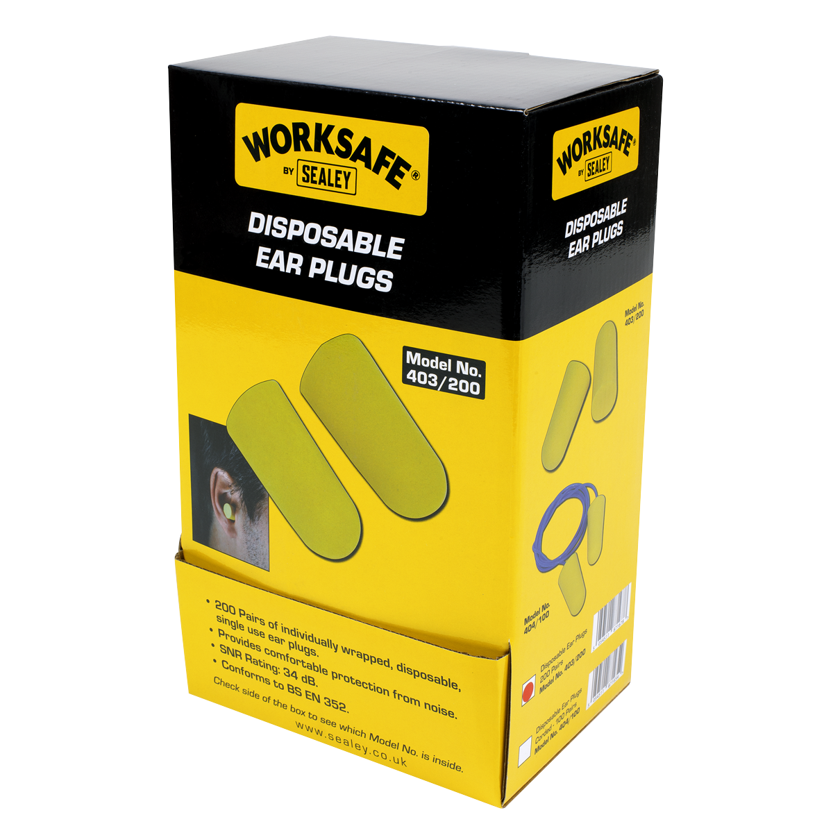 Worksafe 403/200 Worksafe® Disposable Ear Plugs - 200 Pairs