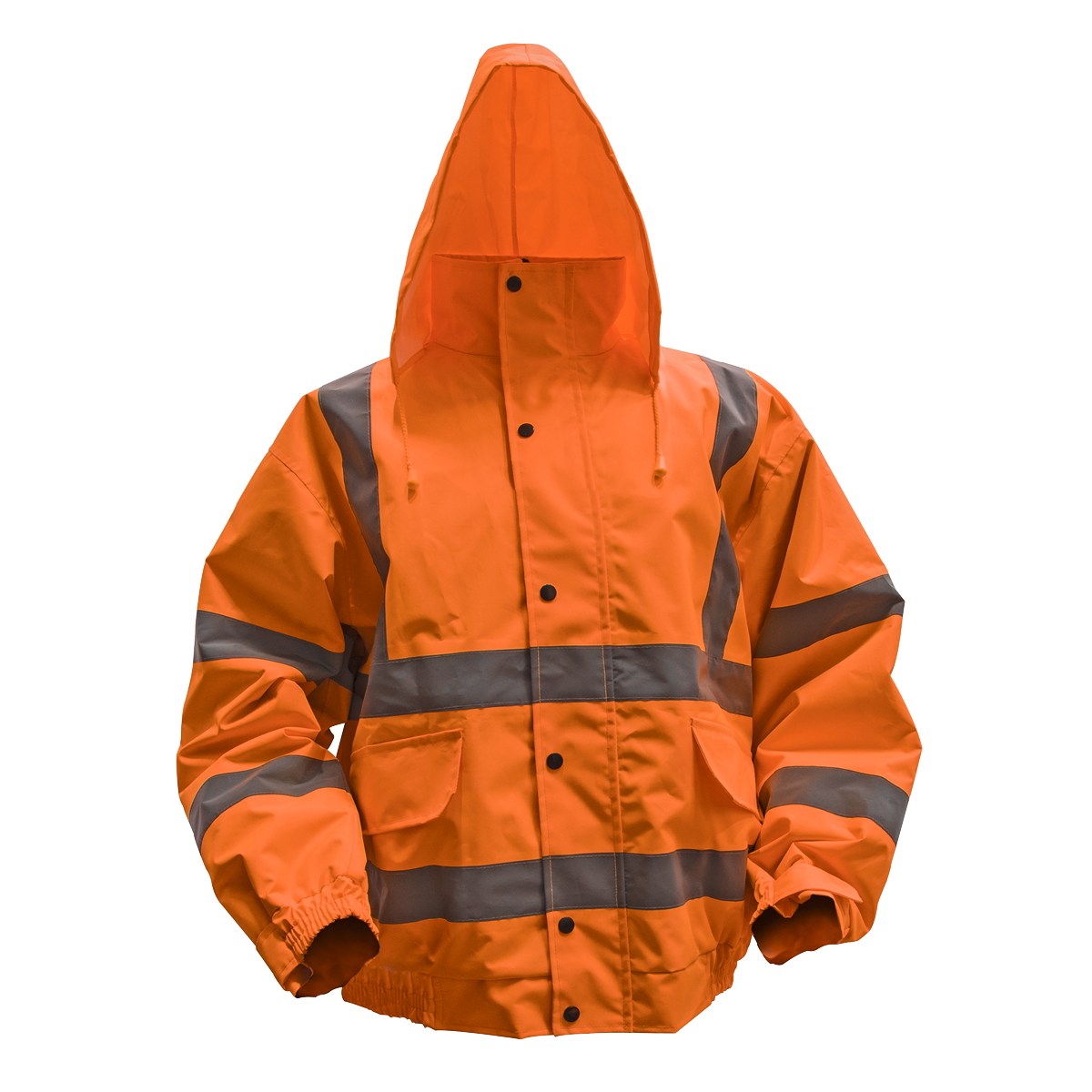 Worksafe 802XLO Worksafe® Hi-Vis Orange Jacket with Quilted Lining, Elasticated Waist & Cuffs - X-Large