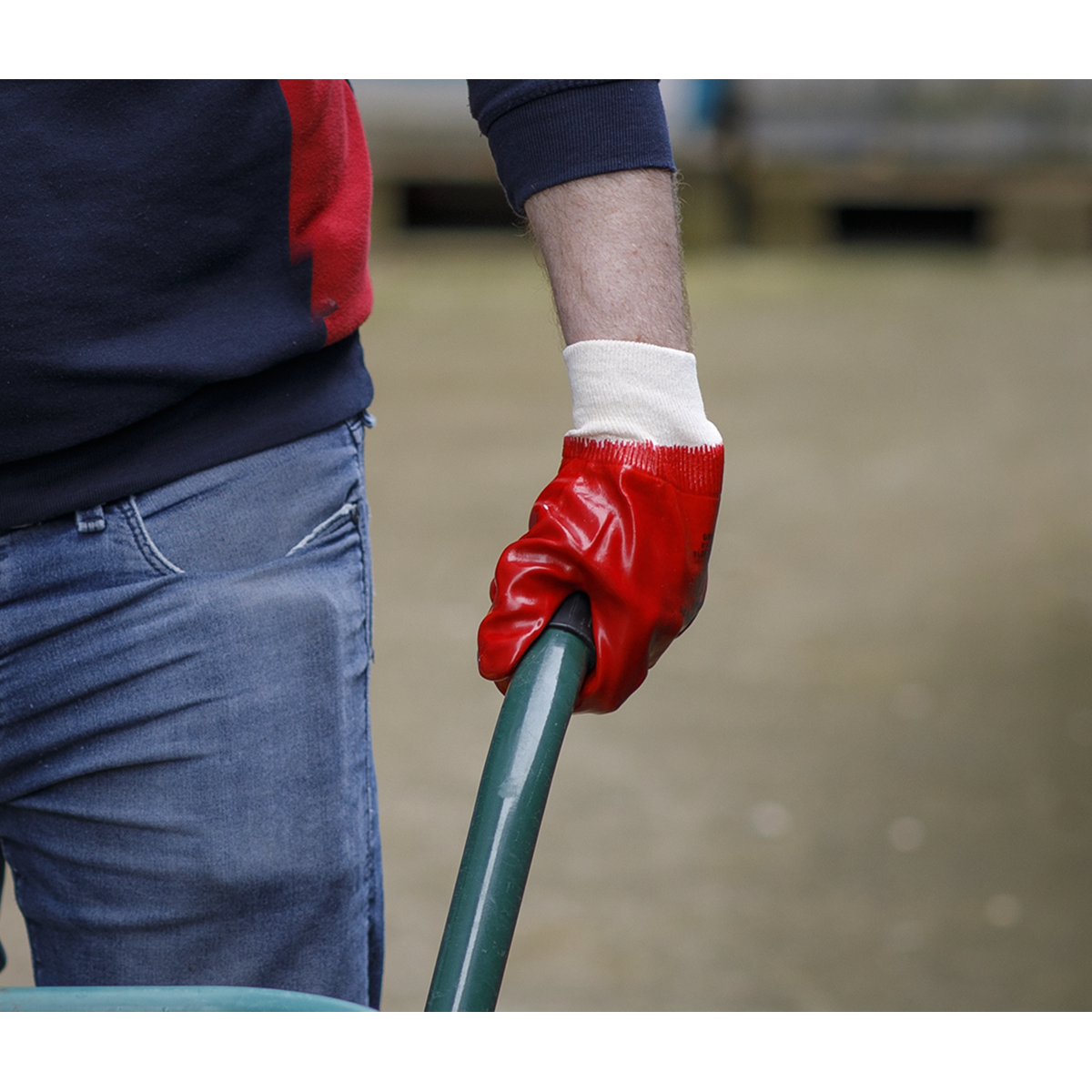 Worksafe 9106L/12 Worksafe® PVC Knit Wrist Gloves, Large - Pack of 12 Pairs