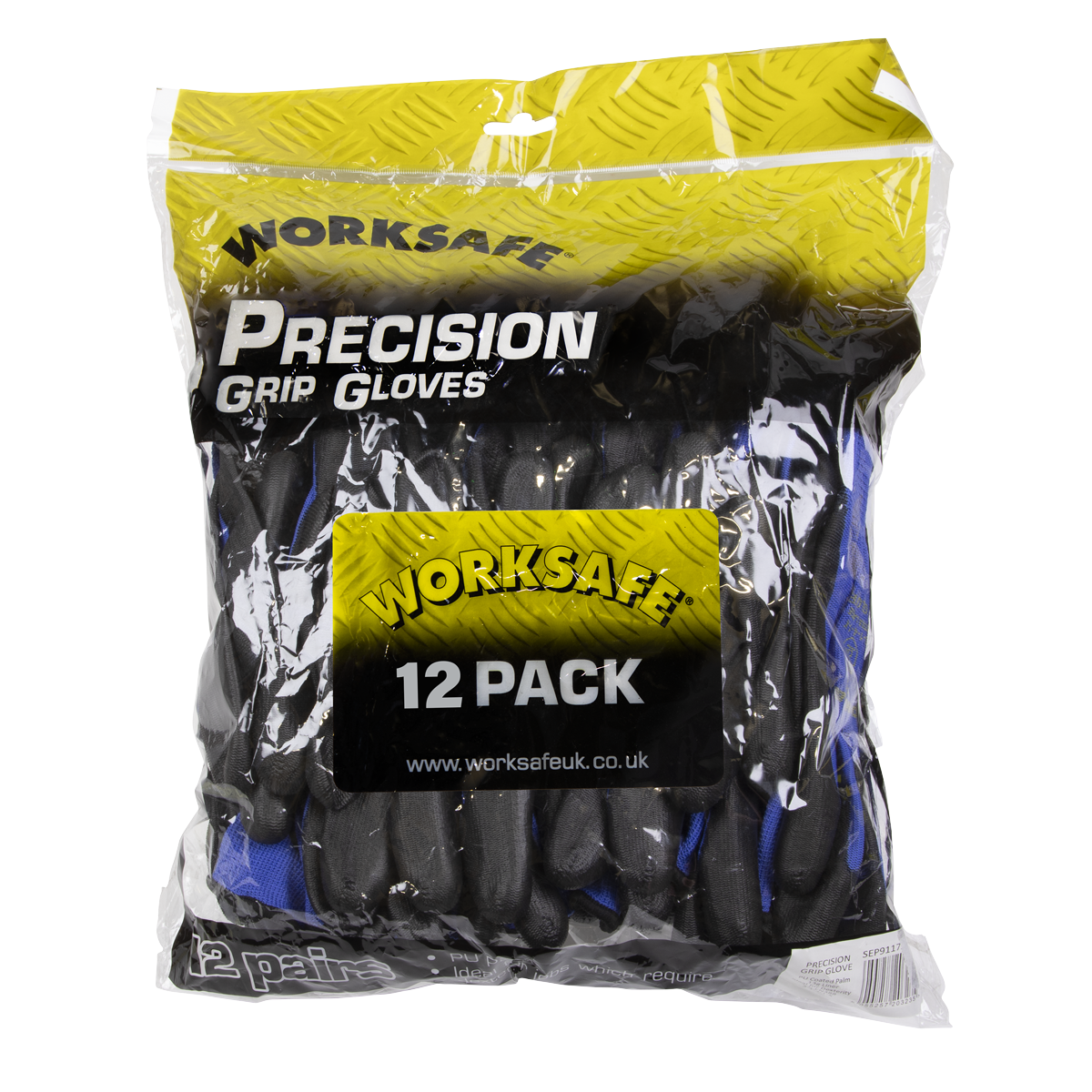 Worksafe 9117L/12 Worksafe® Lightweight Precision Grip Gloves, Large - Pack of 12 Pairs