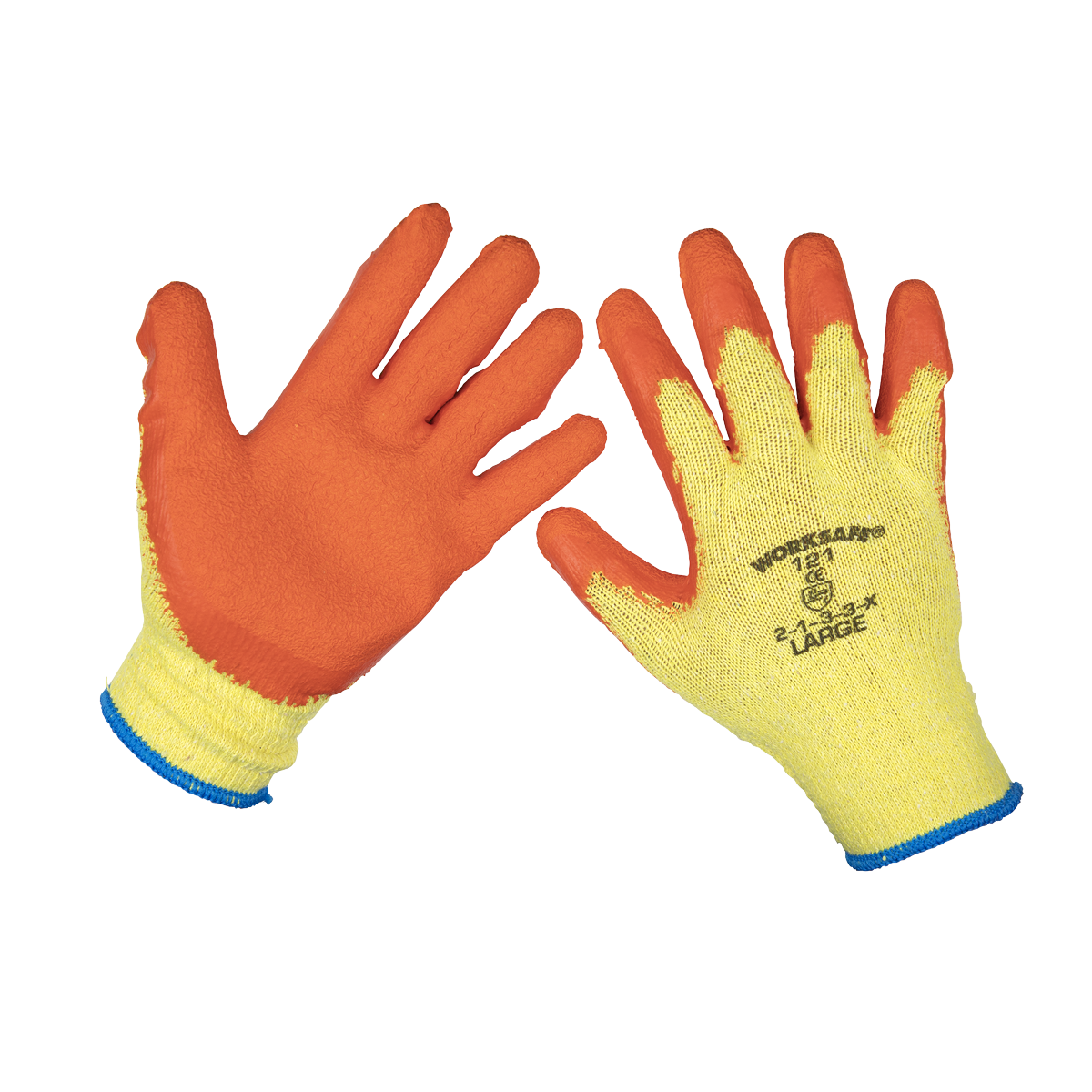 Worksafe 9121L/12 Worksafe® Super Grip Knitted Gloves with Latex Palm, Large - Pack of 12 Pairs