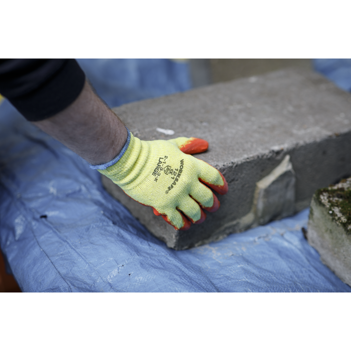 Worksafe 9121L Worksafe® Super Grip Knitted Gloves with Latex Palm, Large - Pair