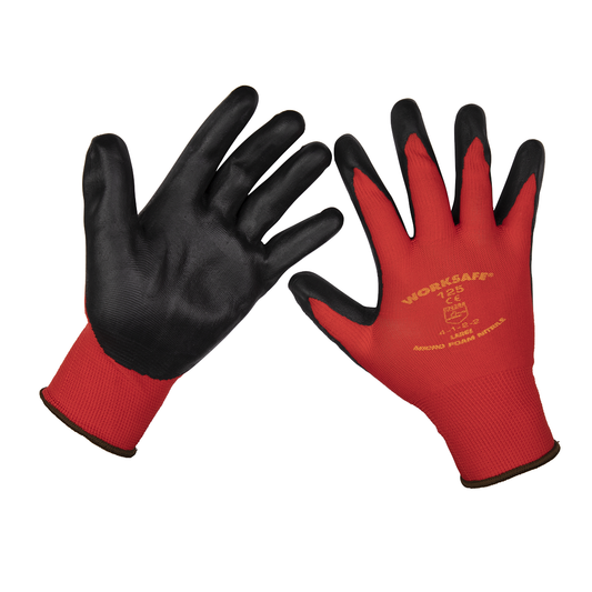 Worksafe 9125L Worksafe® Nitrile Foam Gloves, Large - Pair