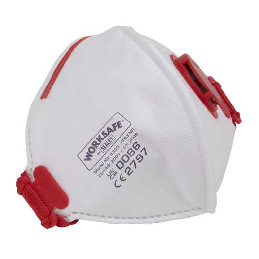 Worksafe 9333/10 Worksafe® Valved Fold Flat Mask FFP3 - Pack of 10