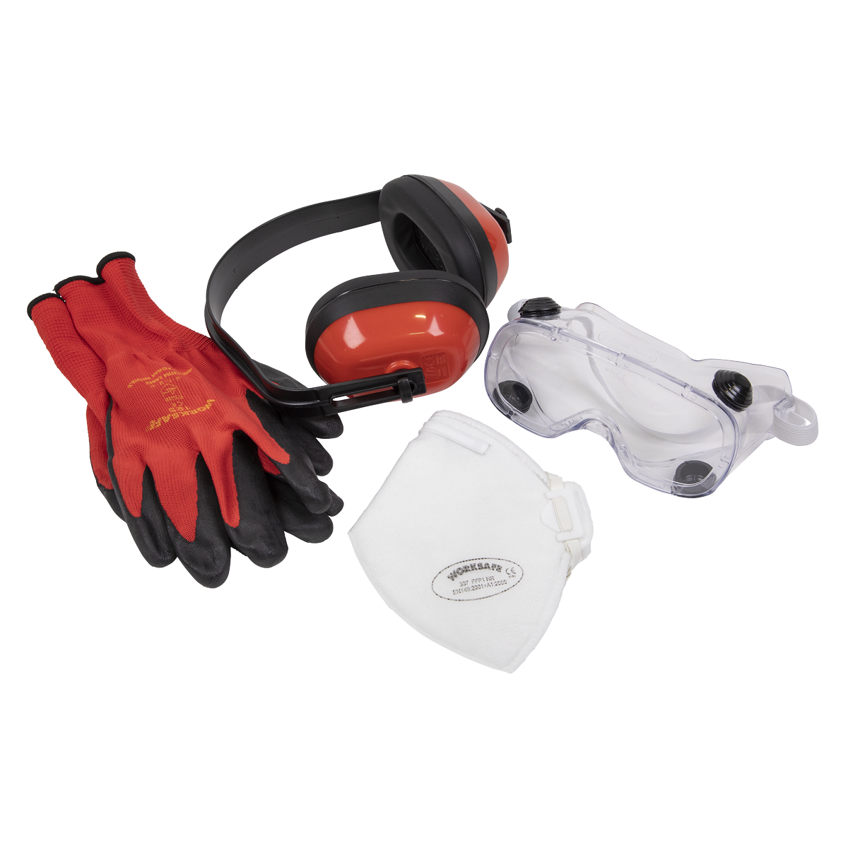 Worksafe SEP2 Worksafe® Flexi Grip Gloves, FFP1 Mask, Goggles & Ear Defenders
