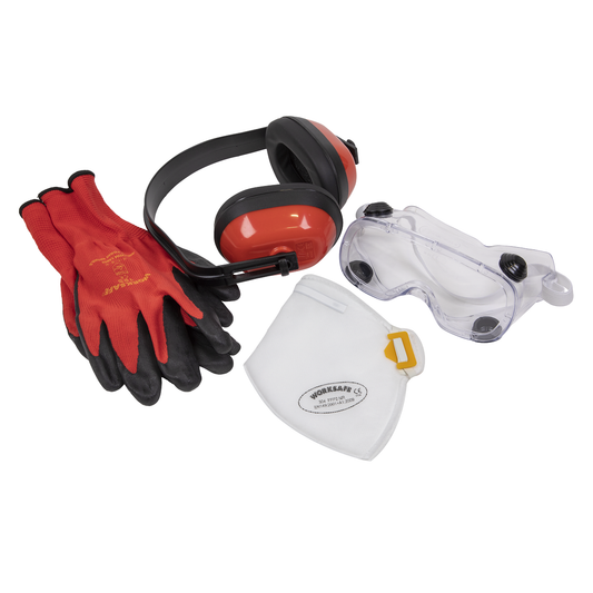 Worksafe SEP4 Worksafe® Flexi Grip Gloves, FFP2 Mask, Goggles & Ear Defenders
