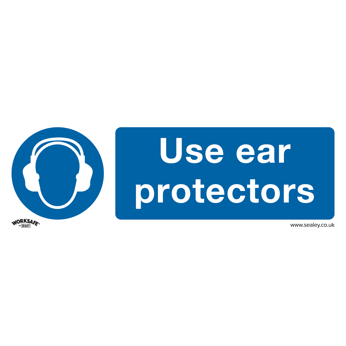 Worksafe SS10P1 Worksafe® Use Ear Protectors Safety Sign - Rigid Plastic