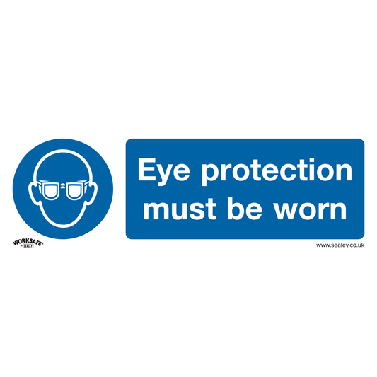 Worksafe SS11V1 Worksafe® Eye Protection Must Be Worn Safety Sign - Self-Adhesive Vinyl