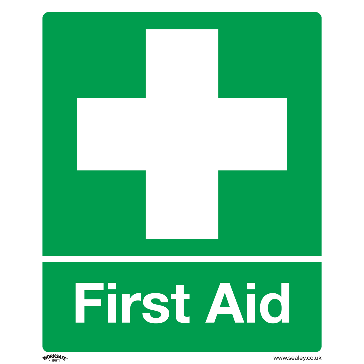 Worksafe SS26P1 Worksafe® First Aid Safety Sign - Rigid Plastic