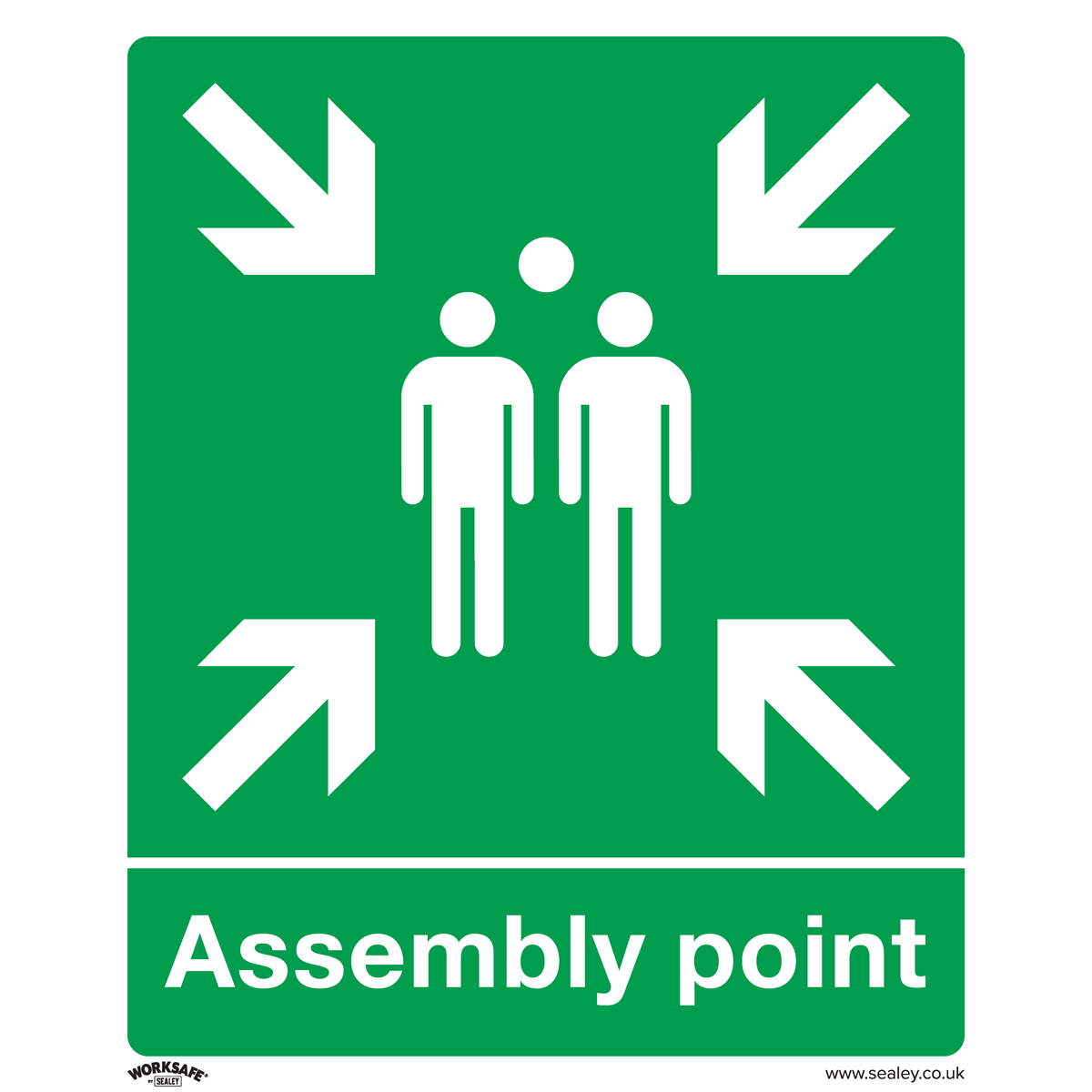 Worksafe SS37P1 Worksafe® Assembly Point Safety Sign - Rigid Plastic