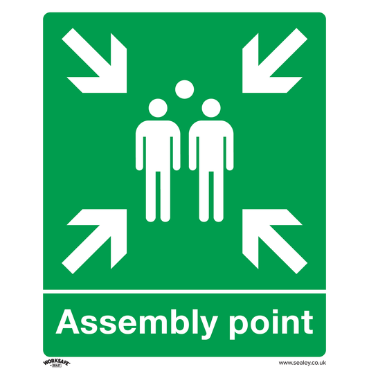 Worksafe SS37P1 Worksafe® Assembly Point Safety Sign - Rigid Plastic