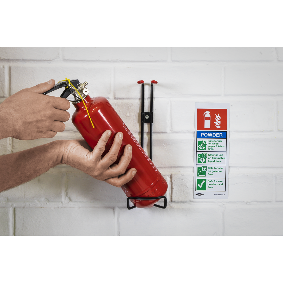Worksafe SS52P1 Worksafe® Powder Fire Extinguisher Safety Sign - Rigid Plastic