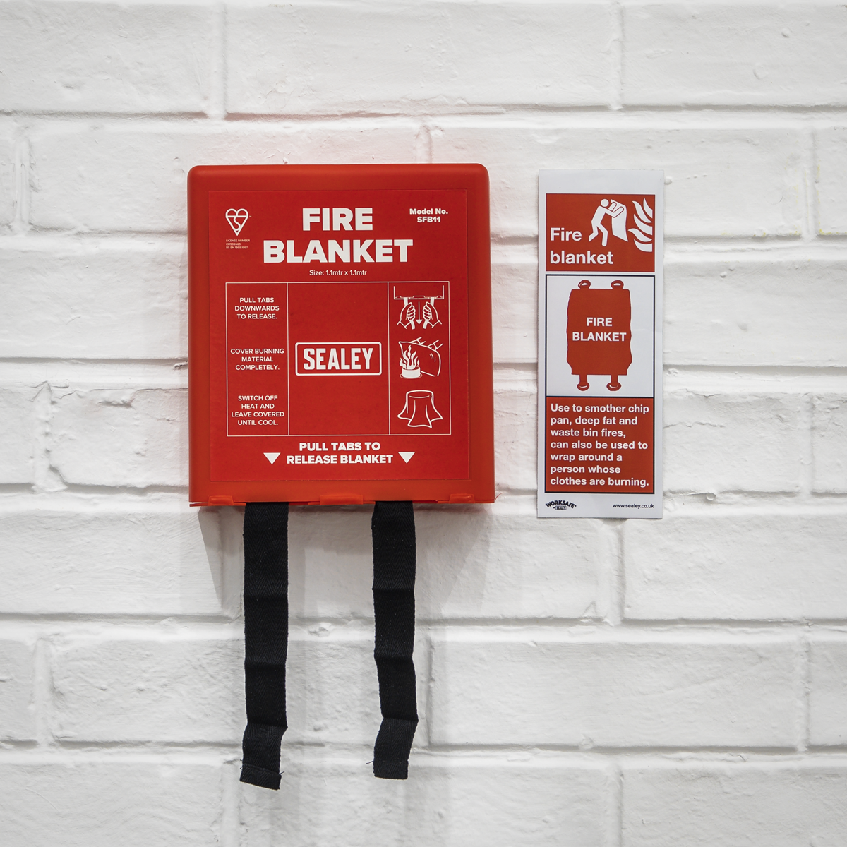 Worksafe SS53P10 Worksafe® Fire Blanket, Rigid Plastic Safety Sign - Pack of 10