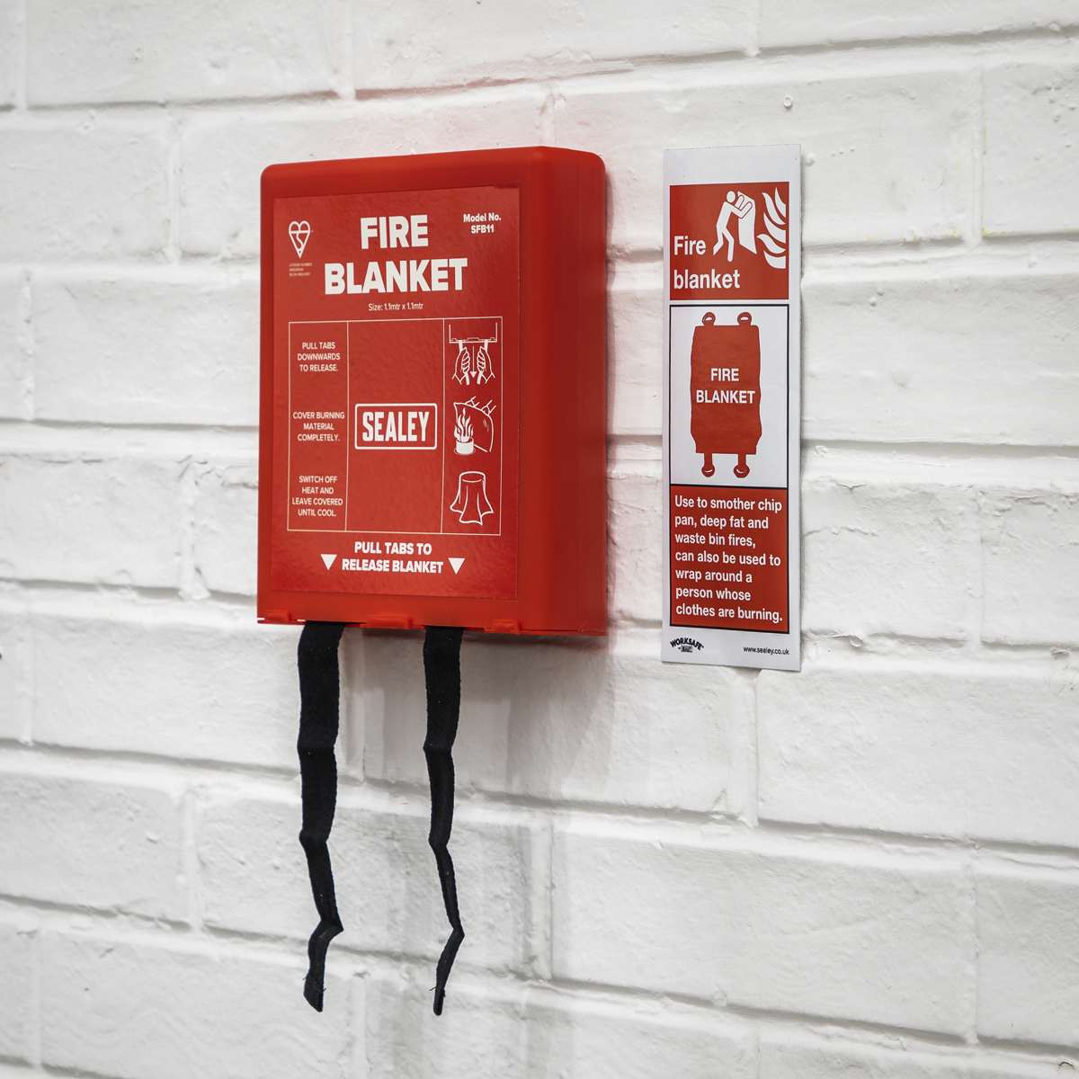 Worksafe SS53P10 Worksafe® Fire Blanket, Rigid Plastic Safety Sign - Pack of 10