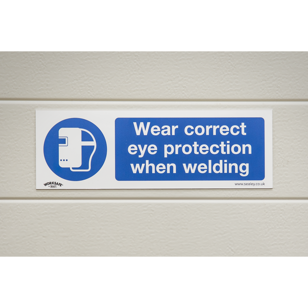 Worksafe SS54V10 Worksafe® Wear Eye Protection When Welding Safety Sign, Self-Adhesive Vinyl - Pack of 10