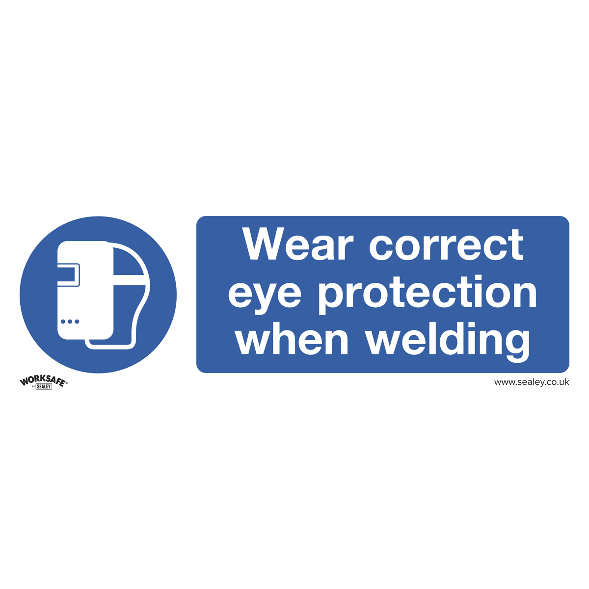 Worksafe SS54V10 Worksafe® Wear Eye Protection When Welding Safety Sign, Self-Adhesive Vinyl - Pack of 10