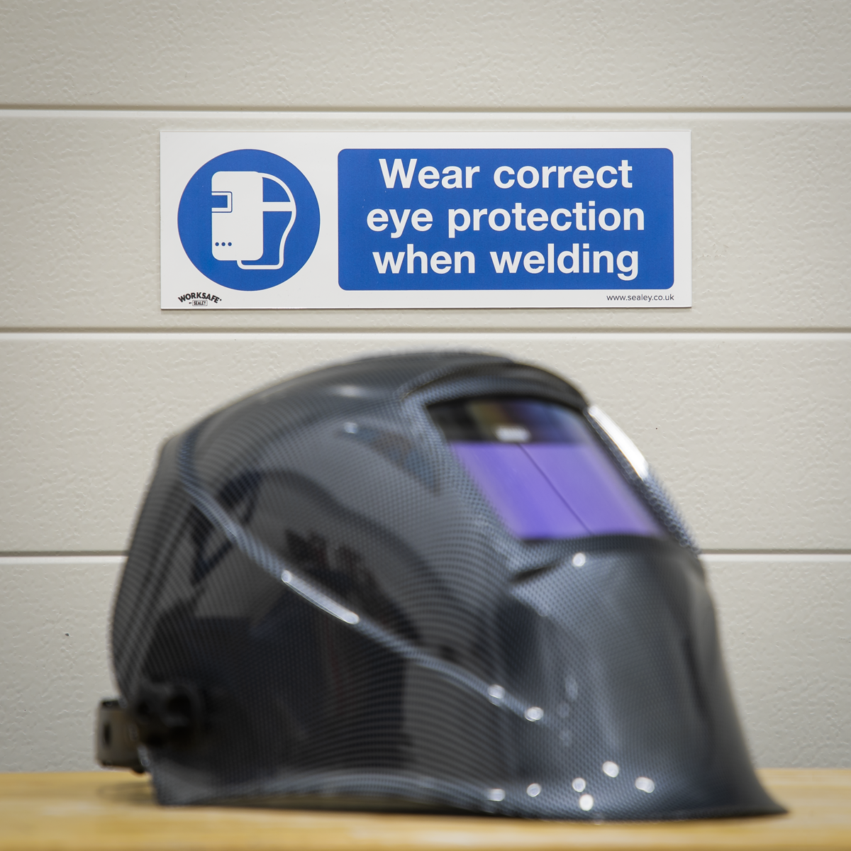 Worksafe SS54V1 Worksafe® Wear Eye Protection When Welding Safety Sign - Self-Adhesive Vinyl